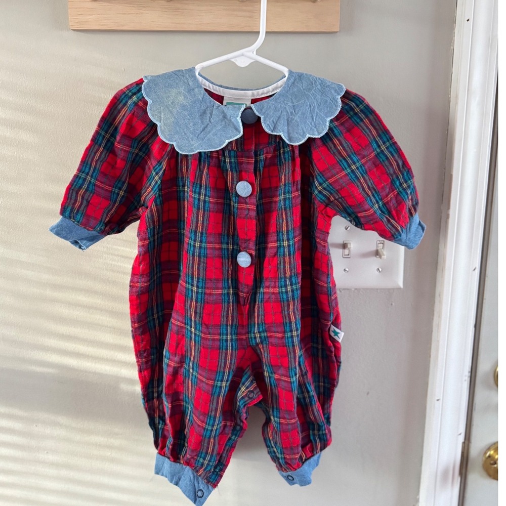 Vintage‎ little me plaid romper